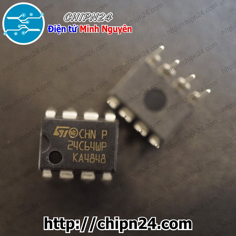 [2 CON] IC 24C64 DIP-8 (AT24C64 IC Nhớ EEPROM)