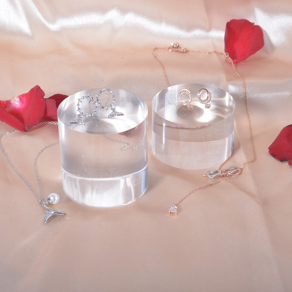 Khuyên Tai Bạc Mon Lilas Mặt Đuôi Cá Đính Đá Độc Đáo K0420003