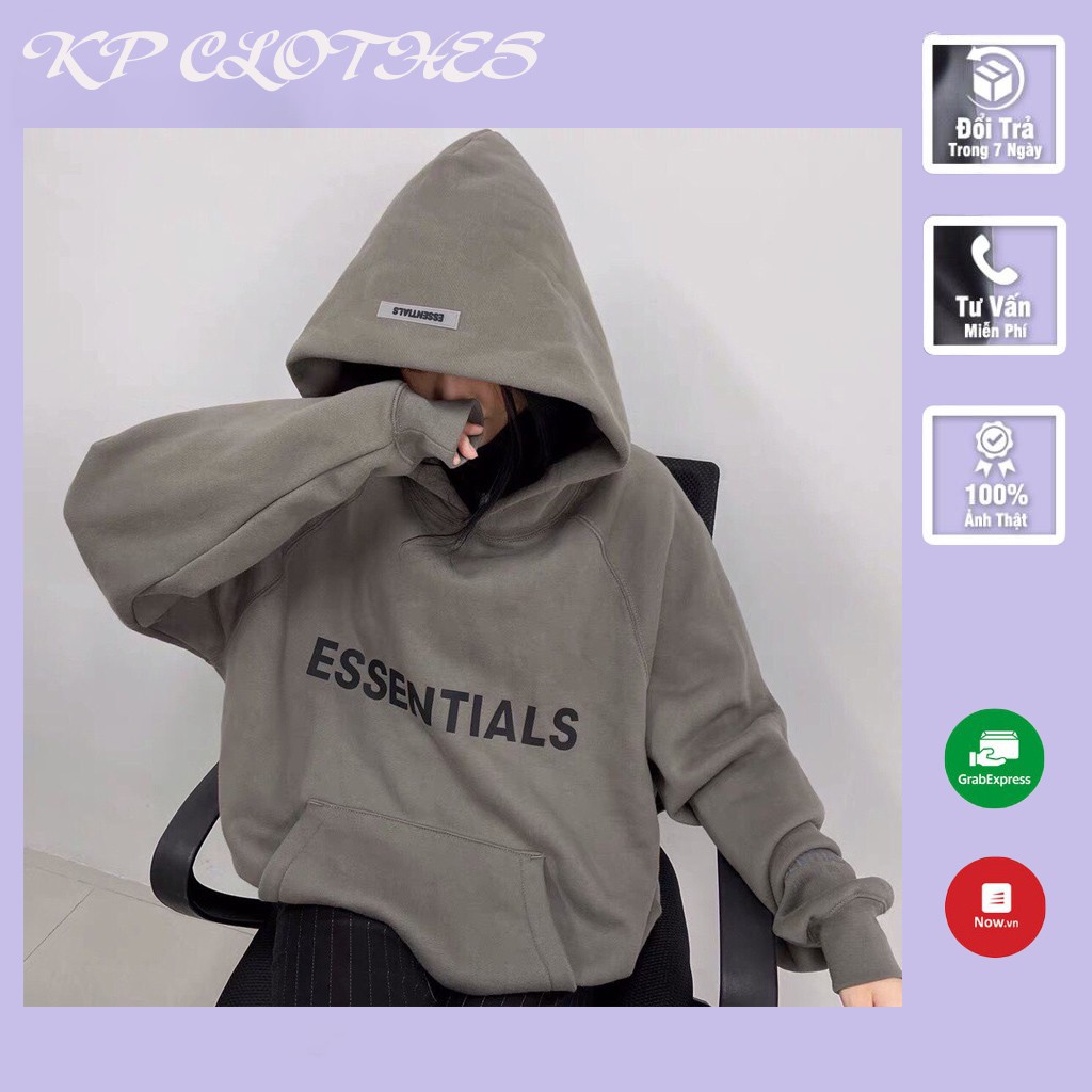 Áo Khoác Nỉ  Hoodie Nam Nữ ESSEN 3 Màu Cá Tính Unisex Dáng Rộng KP Clothes