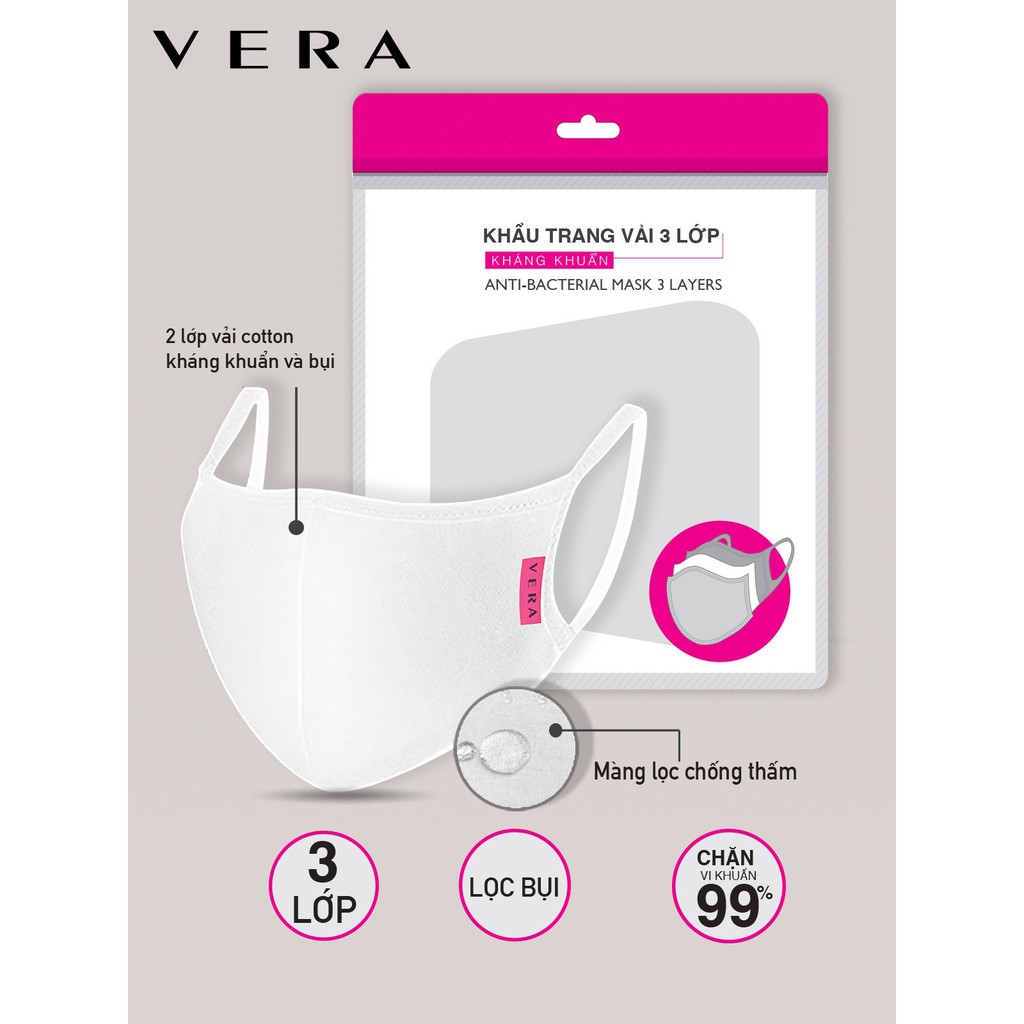 K] Pack 02 khẩu trang kháng khuẩn Vera | BigBuy360 - bigbuy360.vn