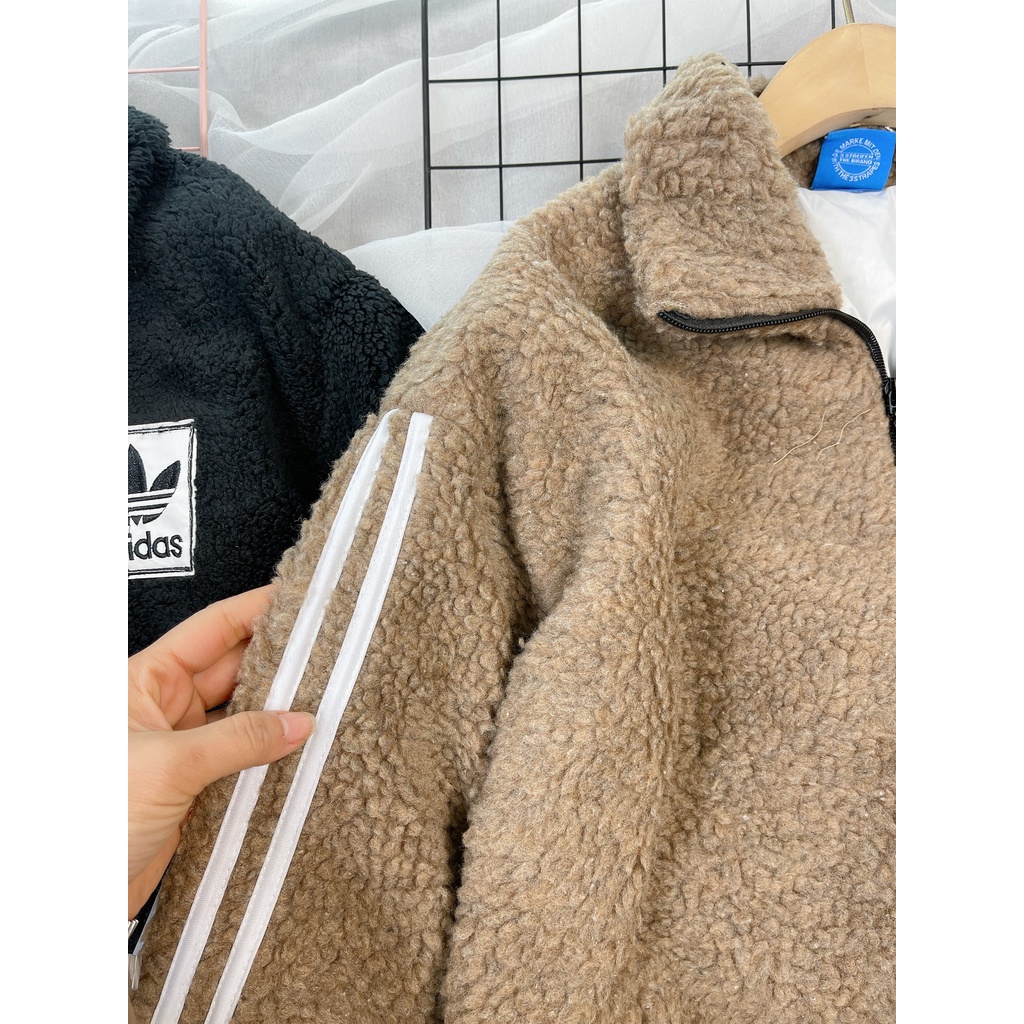 [HÀNG MỚI VỀ] Áo khoác mùa đông AK04 ,áo lông cừu có khóa thêu nổi form rộng, chất long dày dặn sờ mướt tay | BigBuy360 - bigbuy360.vn