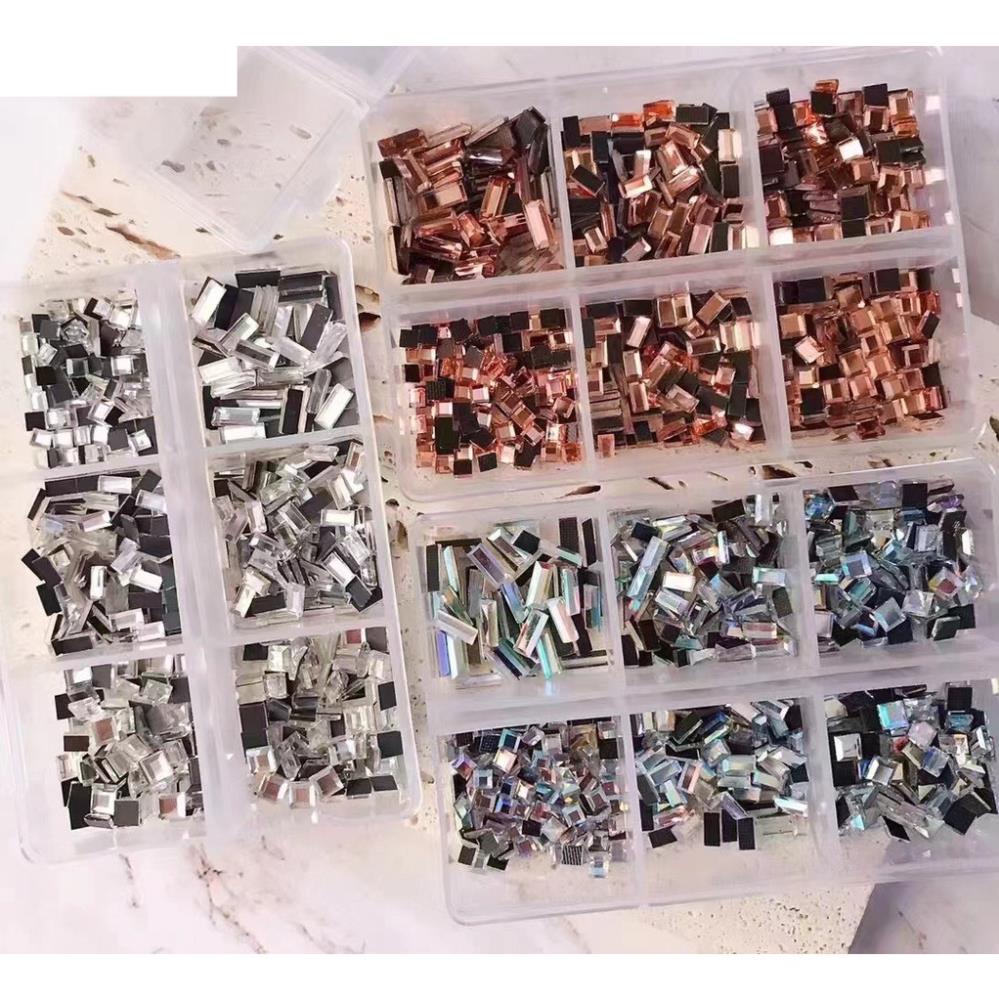 Đá chân bằng mix size, đá khối vuông, chữ nhật