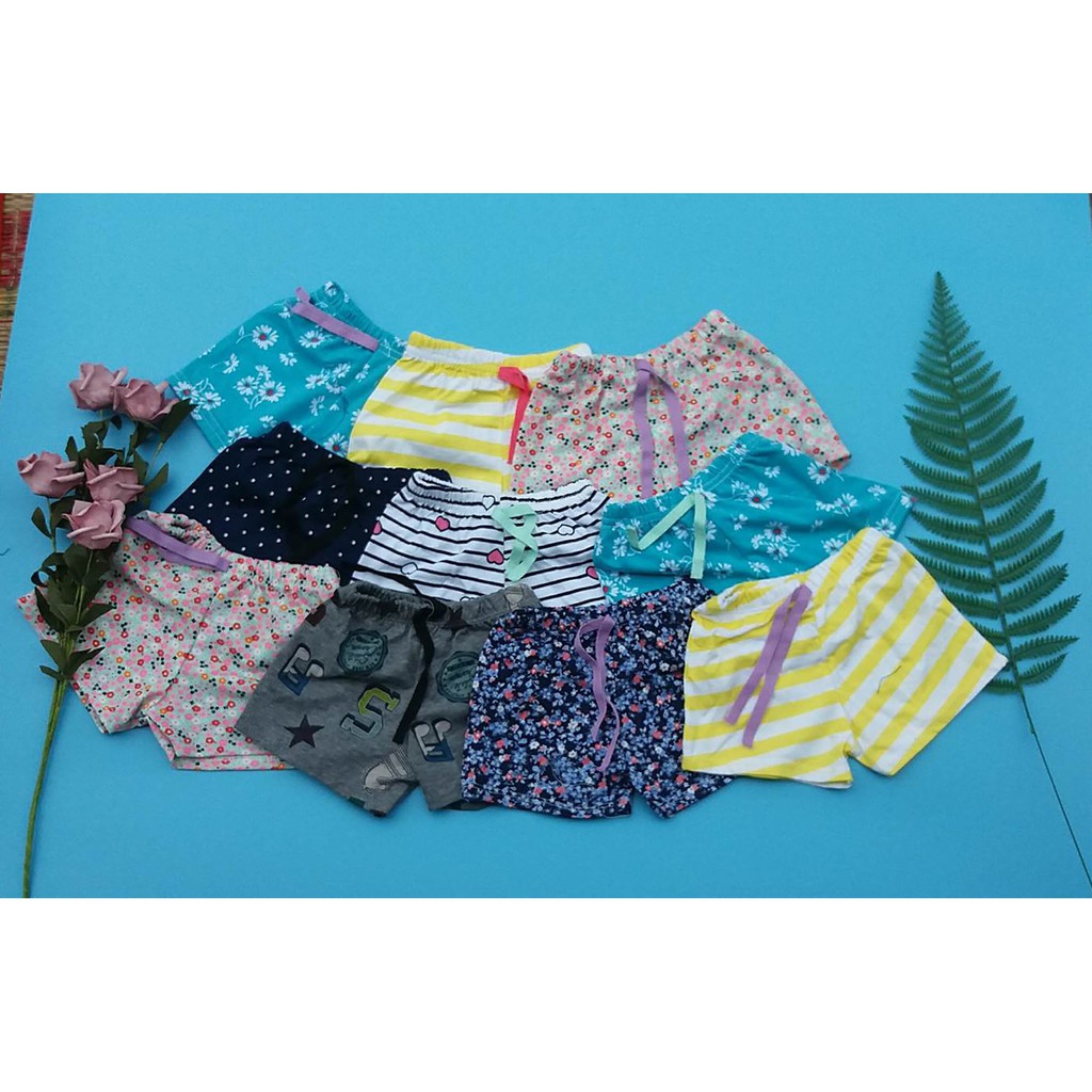 SET 10 QUẦN ĐÙI COTTON BÉ GÁI