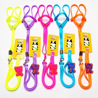 Dây dắt kềm yếm 7 màu panda dành cho chó mèo