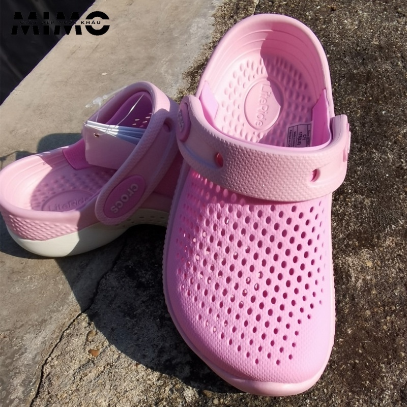 Tặng jibit, Dép sục trẻ em Literide 360 Clog Hồng Trơn êm mềm nhẹ cho bé gái