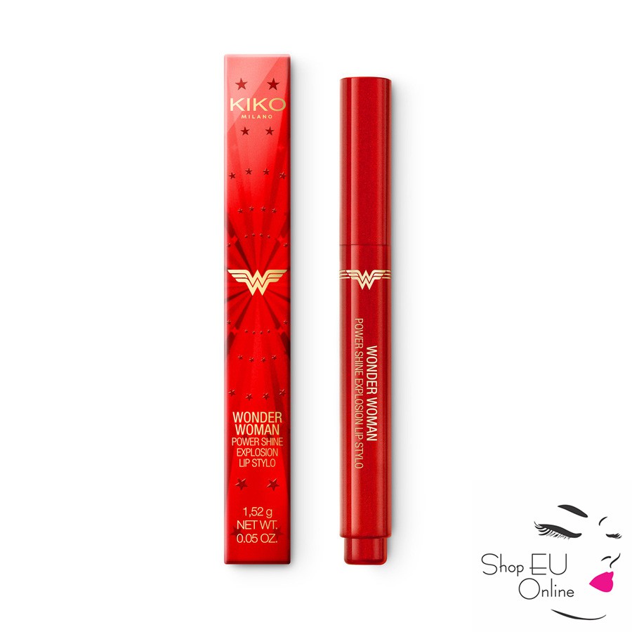 Son Môi Kiko Wonder Woman Power Shine Explosion Lip Stylo Kiko Milano Italy: Hồng Đất, Đỏ Thuần, Đỏ Đậm, Đỏ Hồng