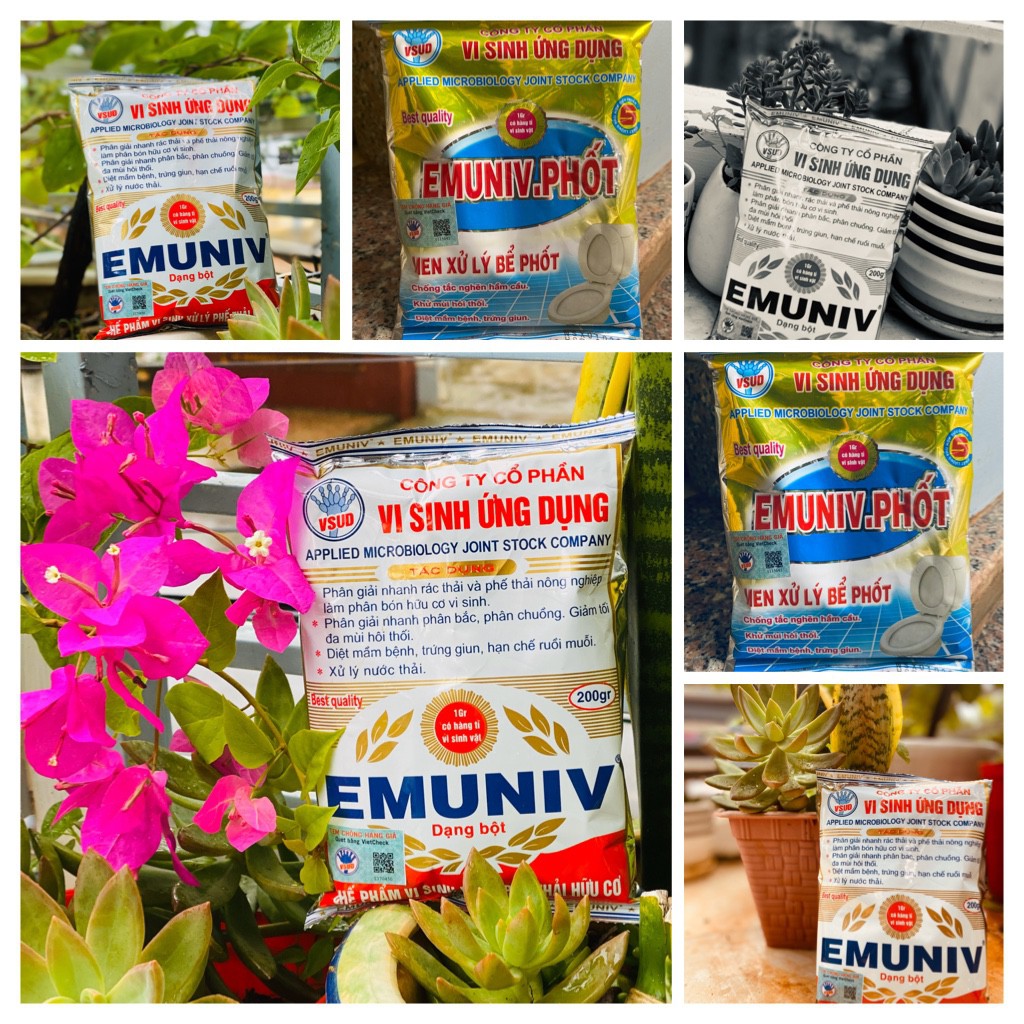 Men vi sinh xử lý Bể Phốt EMUNIV. Phốt 200g  - CHẾ PHẨM VI SINH BMT