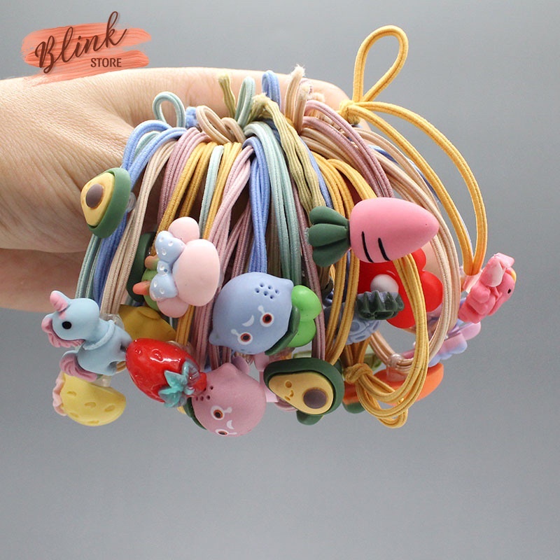 Dây Buộc Tóc 1K  Cho Chị Em Và Bé Gái, Dây Mềm Buộc Chặt, Đồ 1K  Dễ Thương Nhiều Hình Xinh Ngộ Nghĩnh Siêu Hot