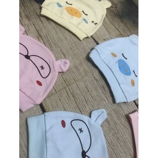 Combo 3 Mũ Nón Cotton Cho Bé Sơ Sinh