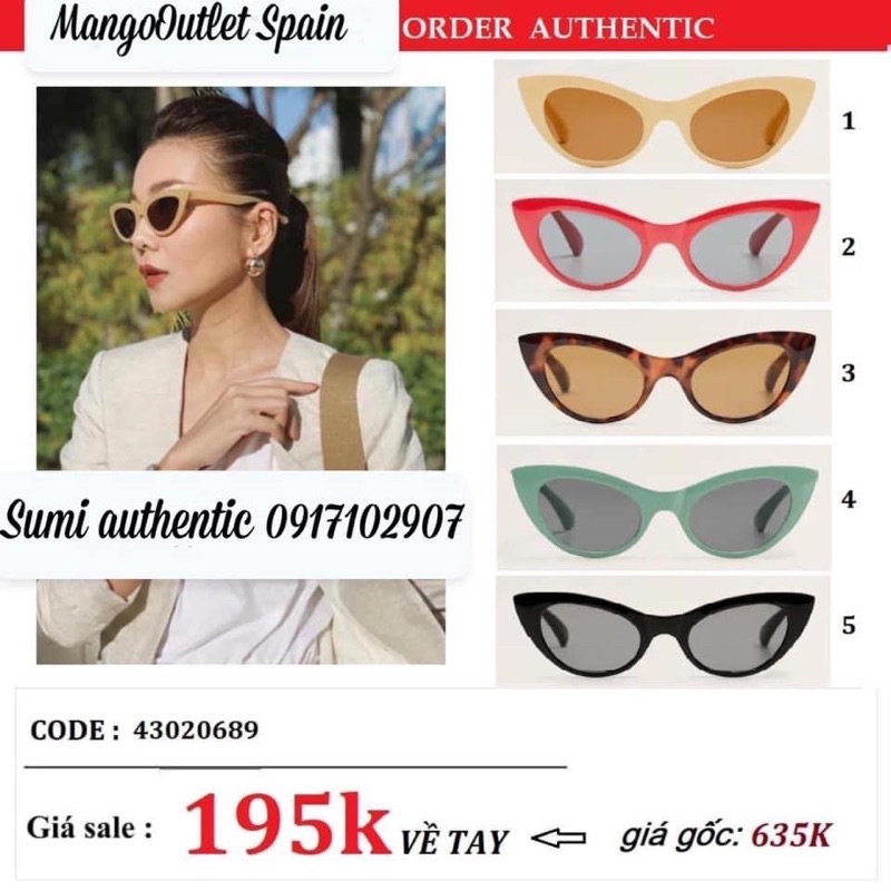 Kính nữ Mango vợt sale