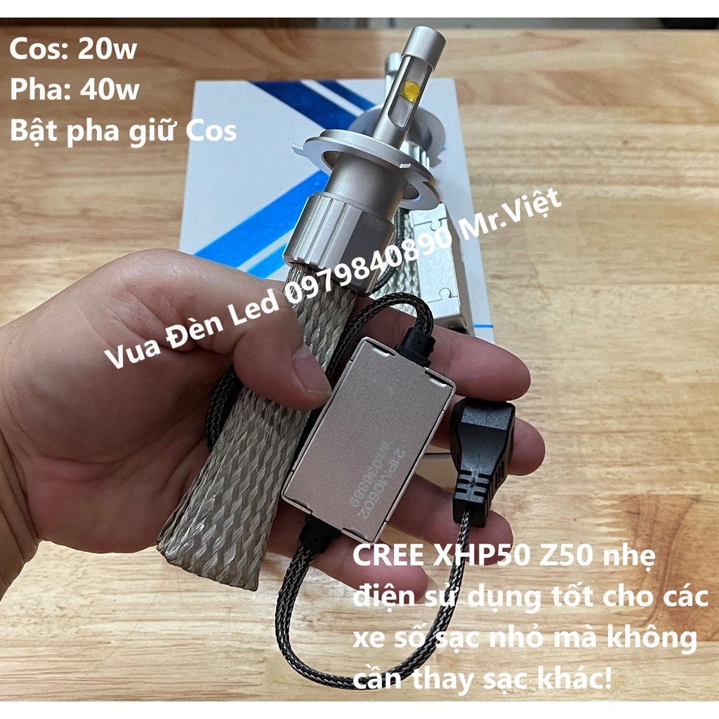 ■♞▬Model 2022 - 1 Bóng đèn Led siêu sáng Cree XHP50 Z50 40w thay thế cho L5