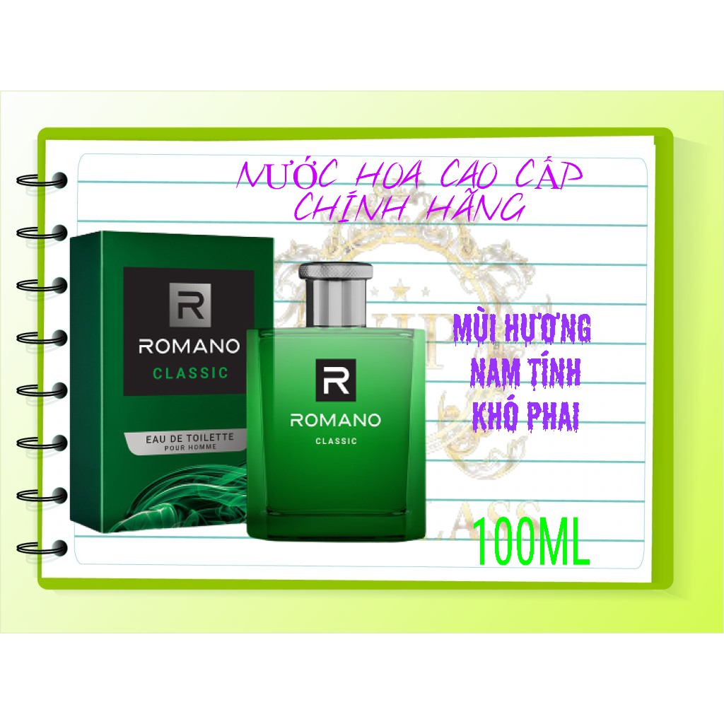 ROMANO_ NƯỚC HOA CAO CẤP CLASSIC (XANH LÁ) 100ML