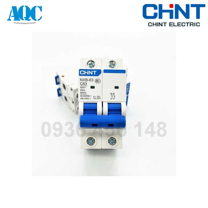 Aptomat Chint MCB 2P NXB-63 16 - 63A