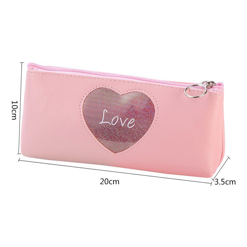 Bóp Viết Phong Cách Hàn Quốc Pink Heart