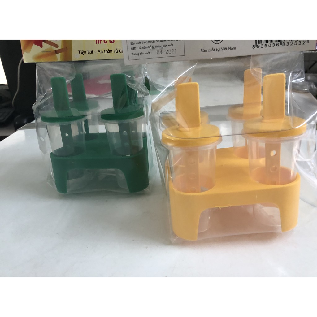 Khuôn làm kem Hofaco lốc 4 ống tròn