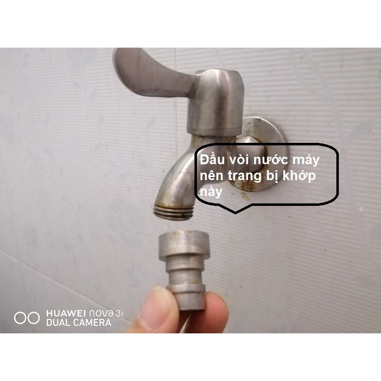 Đầu nối nhanh ống nước vào vòi nước ( cho máy rửa xe áp lực cao)