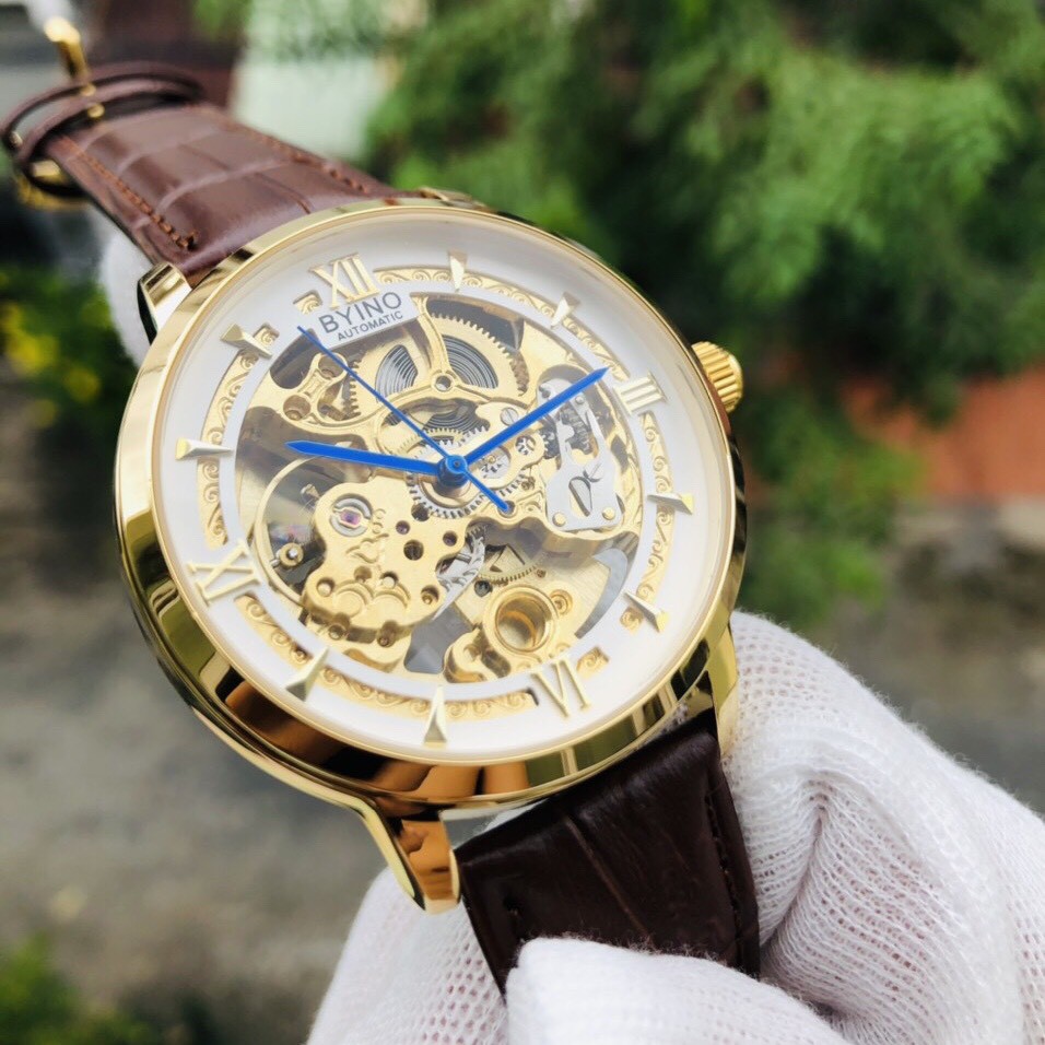 [ Hàng Xịn ] ĐỒNG HỒ BiYINO  CƠ DÂY DA CAO CẤP CHÍNH HÃNG (TẶNG KÈM HỘP) [ Đồng Hồ Nam Cao Cấp] | BigBuy360 - bigbuy360.vn