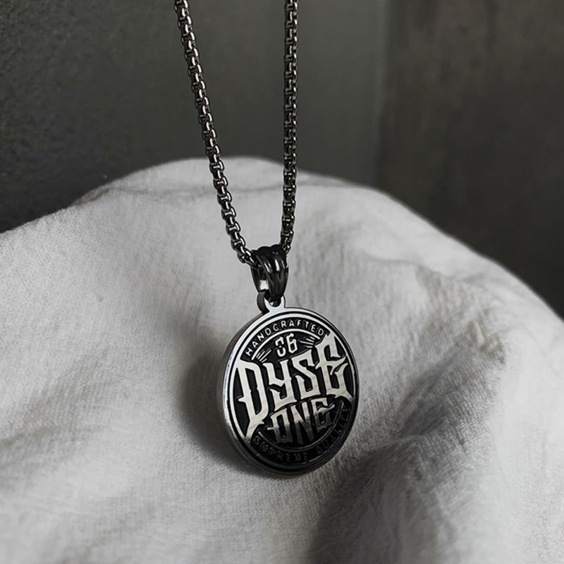 Dây Chuyền Thép Titan Mặt Chữ Cái 22051 Phong Cách Hip Hop Đường Phố