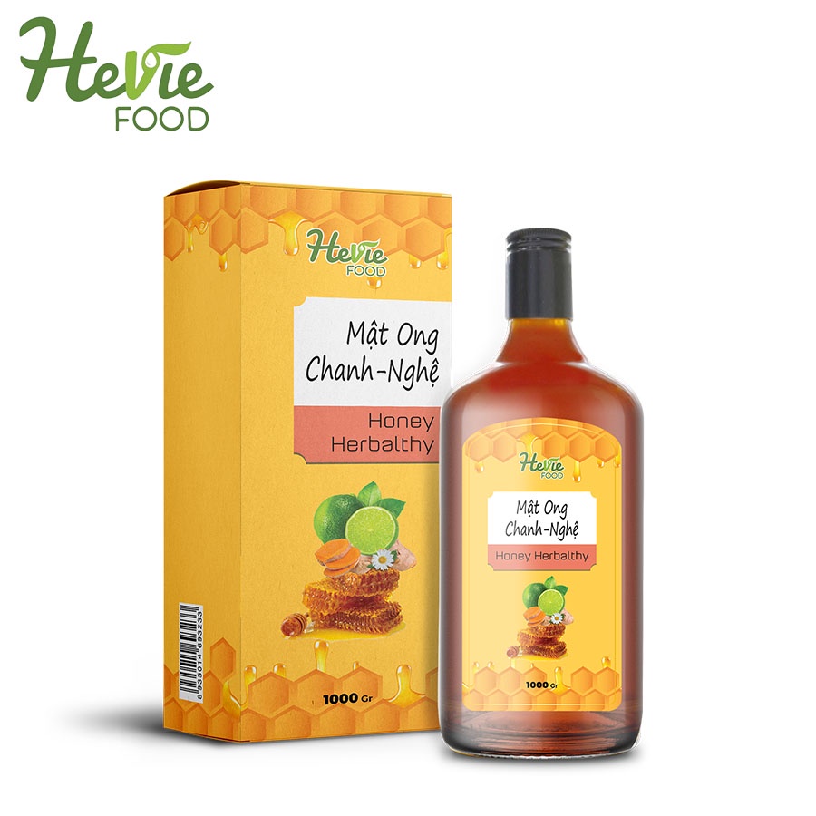 Mật ong Chanh Nghệ herbalthy dưỡng da đẹp dáng 1000Gr HeVieFood