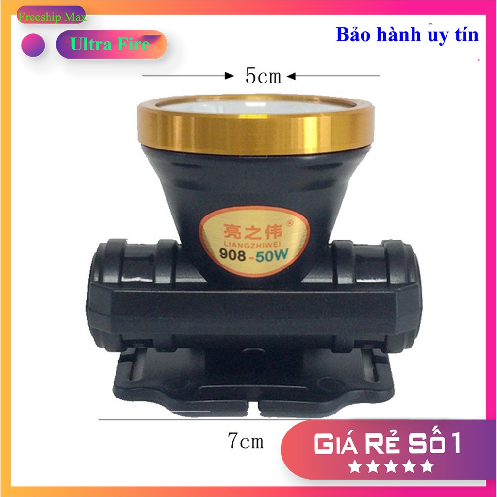 ⭐ Đèn pin đội đầu 1 bóng led siêu sáng tích điện tặng kèm pin và sạc ⭐ Đèn pin đội đầu một bóng mini