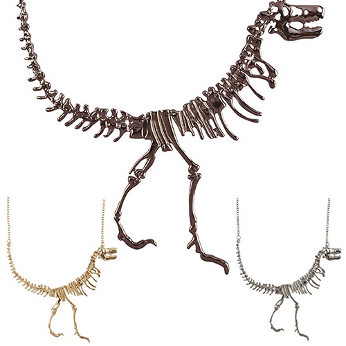 Dây chuyền hợp kim thiết kế hình xương khủng long xinh xắn dành cho nam và nữ