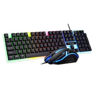 Bộ combo chuột bàn phím gaming giả cơ có dây t-wolf tf230
