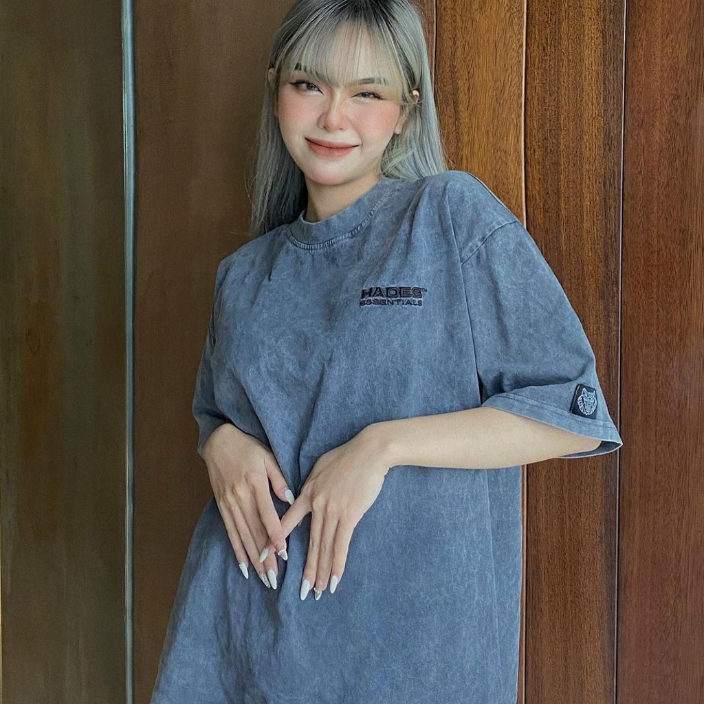 Áo Thun Tay Lỡ Unisex WASH Xám HADES 🖤/Nam nữ unisex/FREESHIP 99K ❤️ Jaystoree2