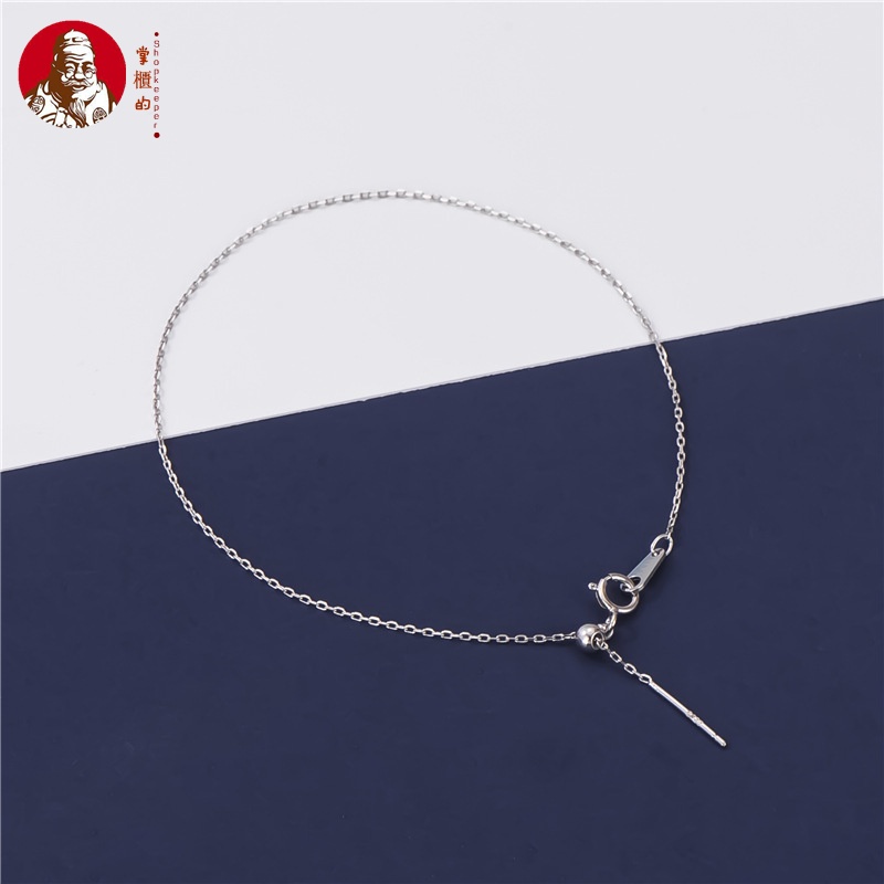 Hạt Ngọc Trai Xỏ Lỗ Nhỏ Bằng Bạc S925 Dùng Làm Vòng Đeo Tay / Lắc Chân Handmade DIY