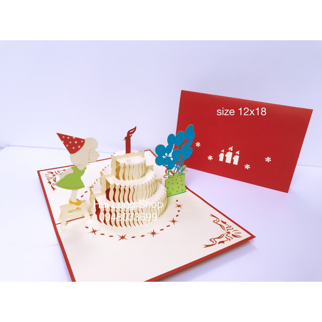 Sinh Nhật ( thổi nến ) - Birthday  - Thiệp 3D