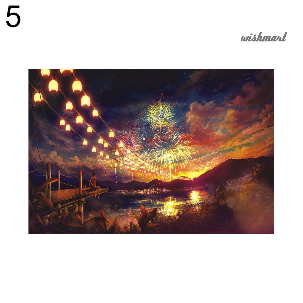 Đồ chơi ghép tranh hình khung cảnh đường phố/ quán cà phê/ cherry 1000 mảnh phù hợp làm quà tặng cho người lớn/ trẻ em