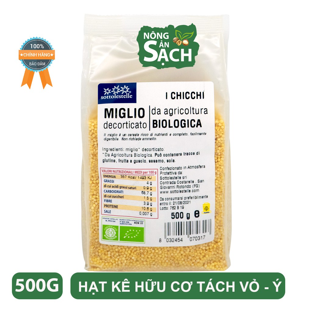 500g Hạt Kê Hữu Cơ Chính Hãng Không Biến Đổi Gen