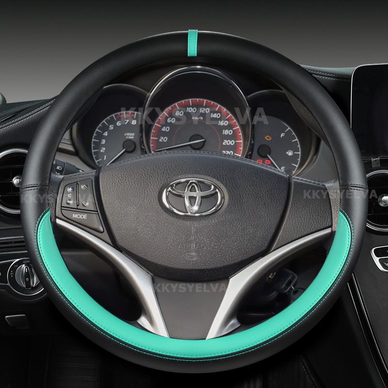 Vỏ Bọc Vô Lăng Xe Hơi Toyota 38cm Bằng Da Cao Cấp