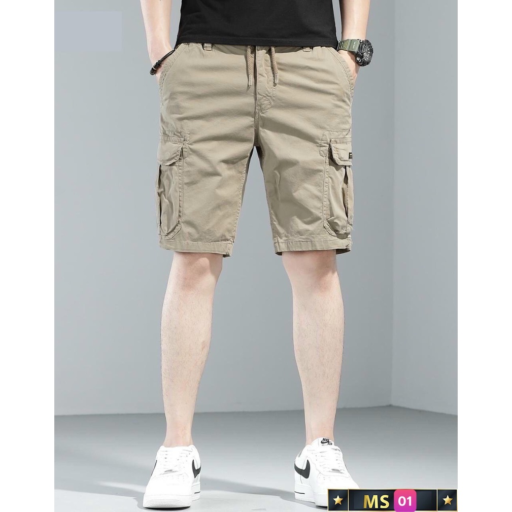 Quần Short Đùi Kaki Nam Túi Hộp Quảng Châu Cao Cấp Nhiều Màu M279