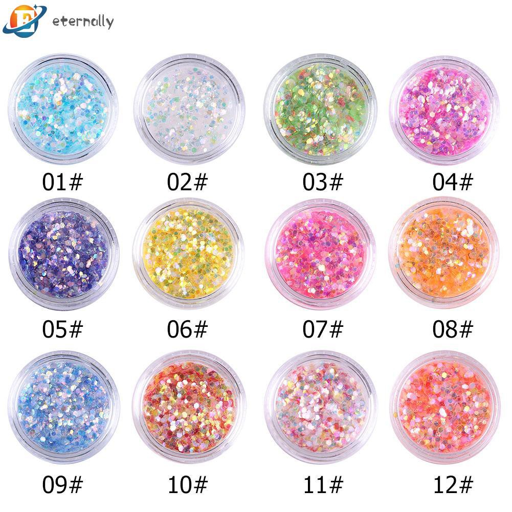 (Hàng Mới Về) 1 Hộp Sequin Lấp Lánh Hình Lục Giác Trang Trí Móng Tay 11.25