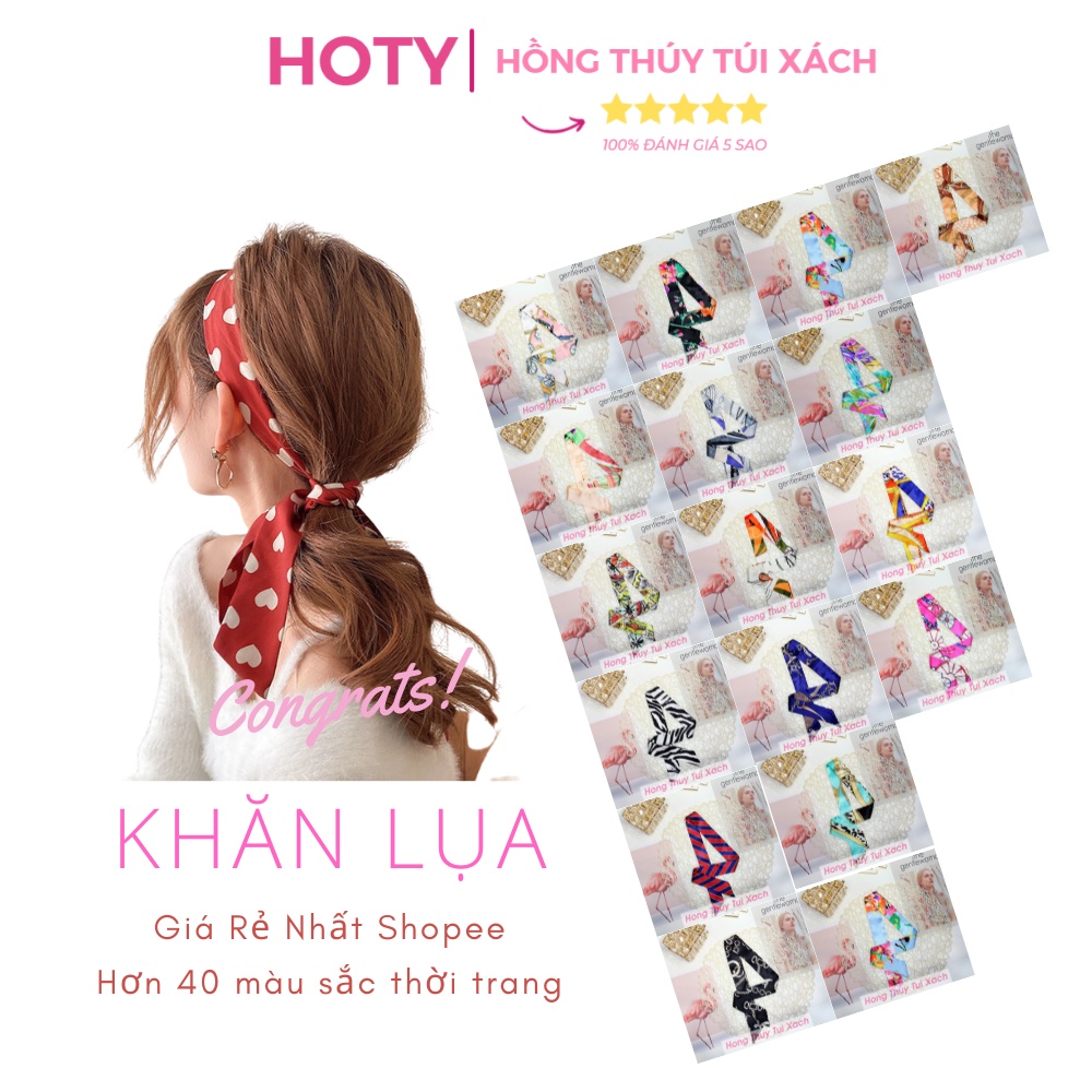 Khăn Lụa Quấn Quai Buộc Tóc Buộc Túi Các Hãng, Khăn Lụa Các Hãng, Khăn Lụa Buộc Quai Túi Đa Năng