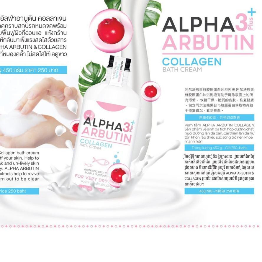 (Hàng Mới Về) Kem Dưỡng Trắng Da Chứa Collagen Alpha Arbutin 3 Plus 350ml