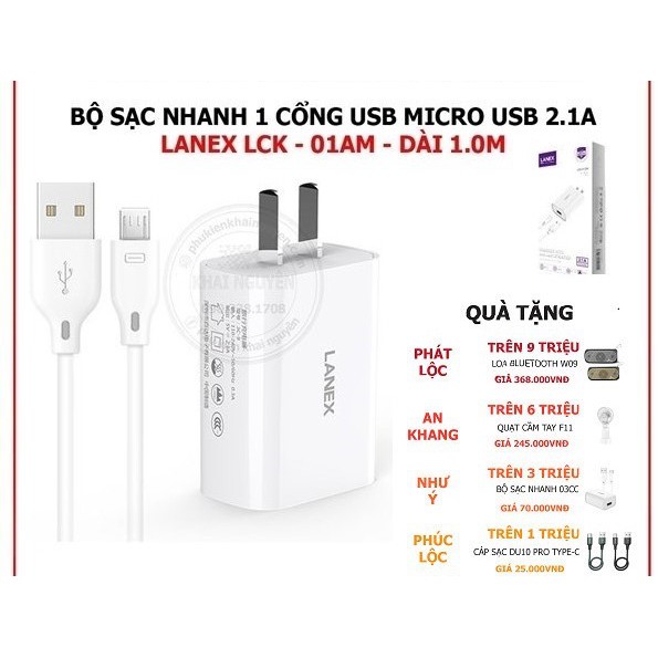 dây sạc nhanh lanex 3a dây dù chấc chắn.
