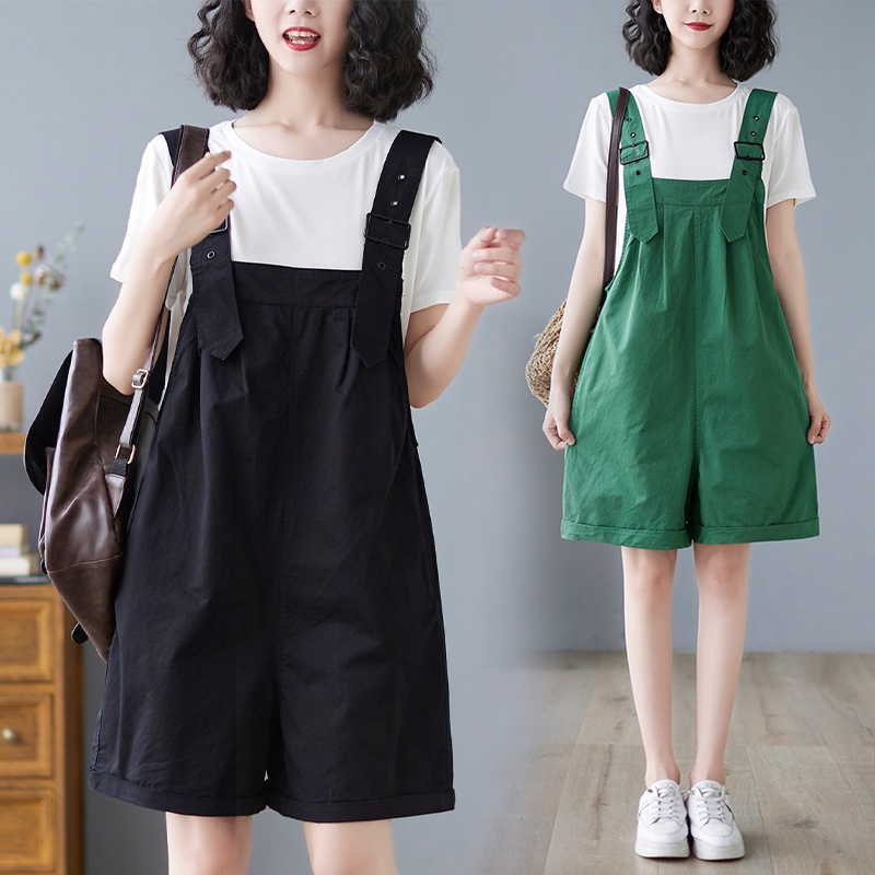 Quần short yếm kaki bigsize dáng basic trẻ trung
