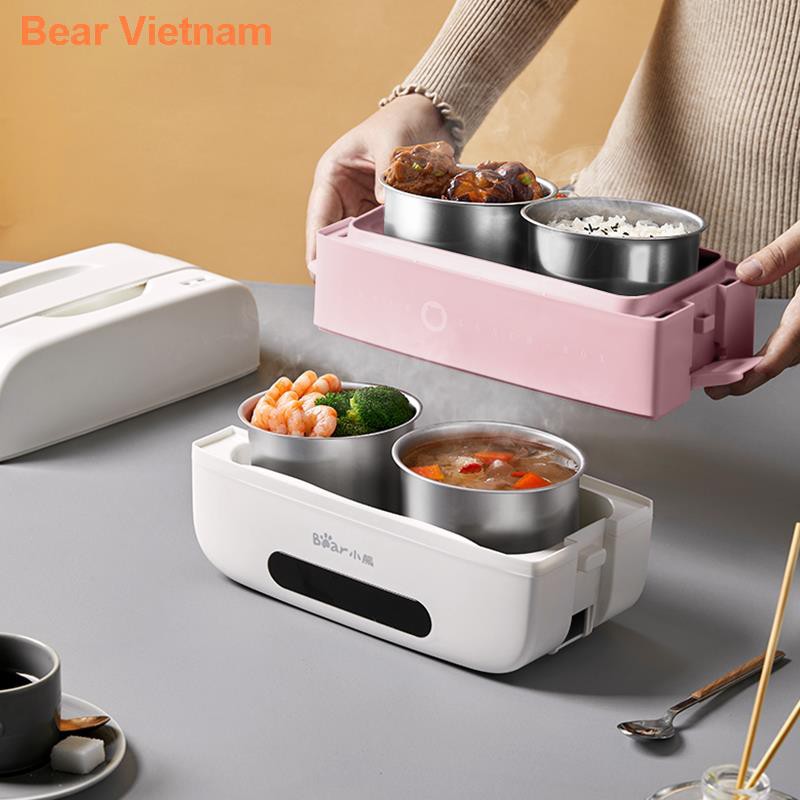 ✼Hộp cơm điện thông minh Bear di động đa chức năng Nhân viên văn phòng tự sưởi ấm Nấu ăn Cách nhiệt bento