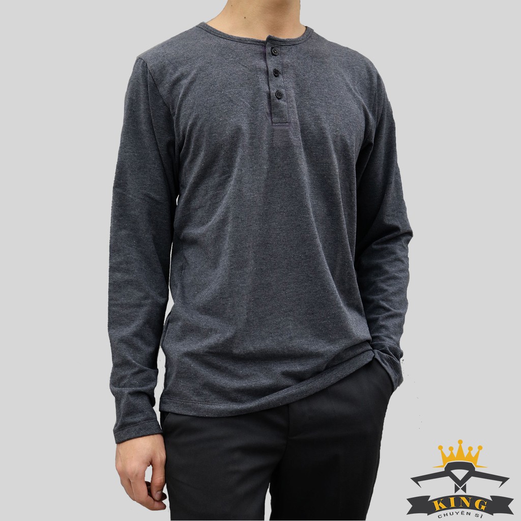 Áo thun nam tay dài KING Dáng body giữ nhiệt (W03)
