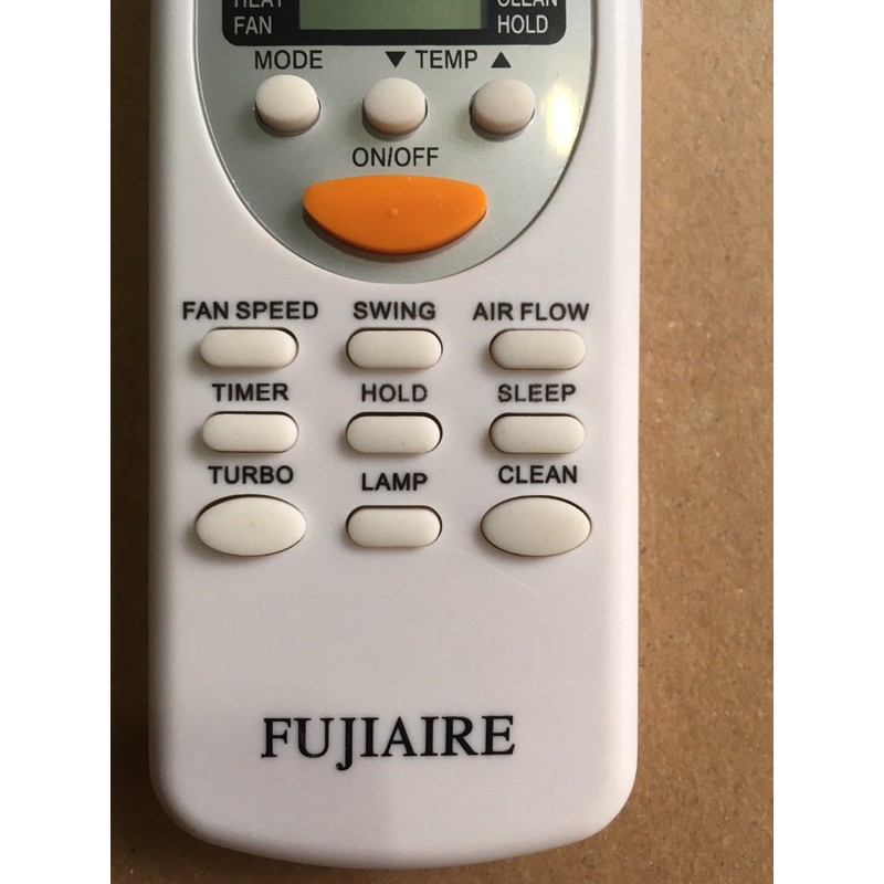 Điều khiển điều hòa FUJIAIRE nút cam - Remote điều khiển máy lạnh điều hòa FUJIAIRE