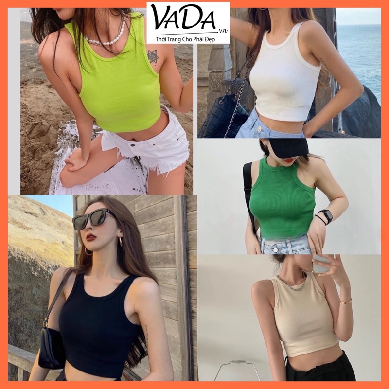 Áo CROPTOP ba lỗ nữ basic - phong cách mùa hè năng động ,cá tính mix gì cũng đẹp-Thời Trang VADA (A08)