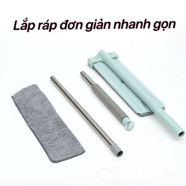 Lau nhà, cây lau nhà tiện ích đơn giản vắt tự động với đầu xoay quay gập 360 độ dễ dàng tiện ích