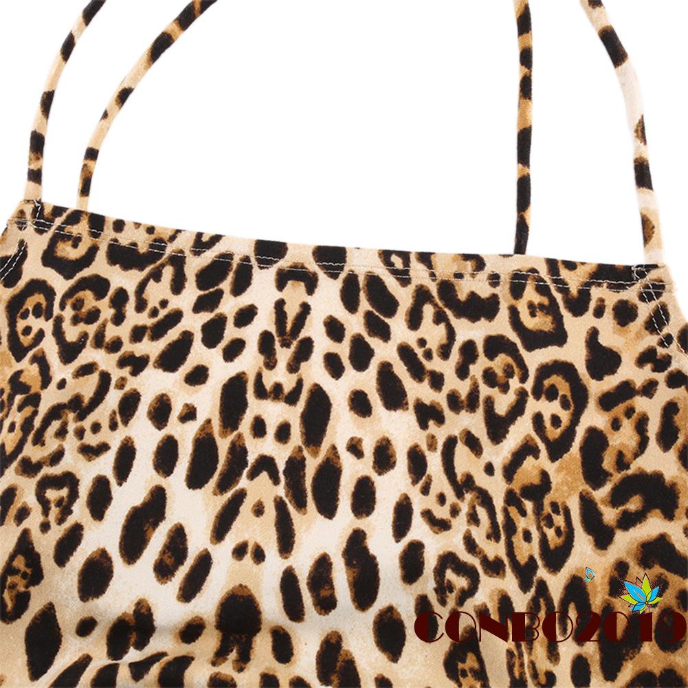 Áo Hai Dây Dáng Ôm In Họa Tiết Da Báo Hở Lưng Thời Trang Quyến Rũ Cho Nữ