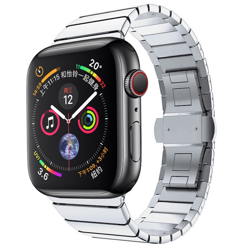 Dây Đeo Thép dành cho Apple Watch (Series 1-7) Kai Steel Link Band Size 45/ 44/ 42MM_ Hàng Chính Hãng