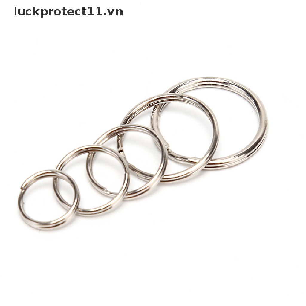 Set 100 vòng nhẫn kim loại gắn móc chìa khóa DIY