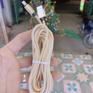 CÁP SẠC DÙ 2M  IPHONE CAO CẤP (BẢO HÀNH 12 THÁNG)