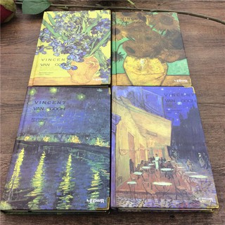Sổ bìa cứng Vincent Van Gogh  A5 tranh sơn dầu, thiết kế ruột giấy Retro dày dặn