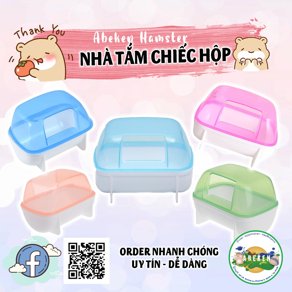 Nhà tắm hộp size nhỏ cho Hamster (màu ngẫu nhiên)