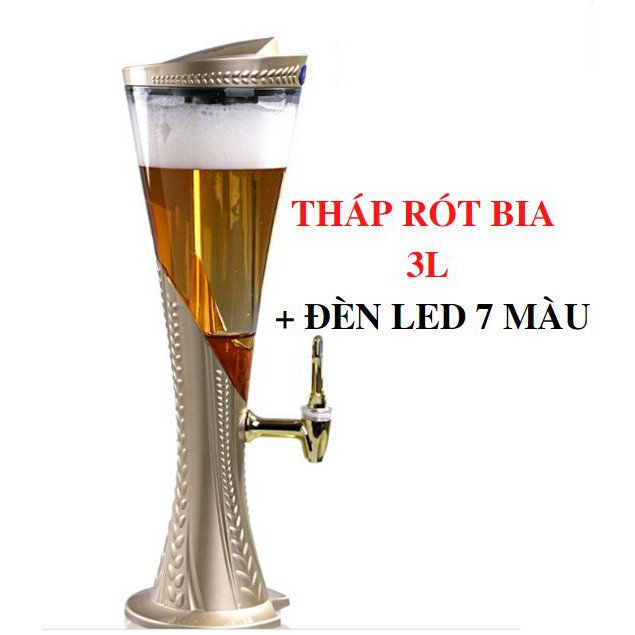 THÁP RÓT BIA BÔNG LÚA + ĐÈN LED
